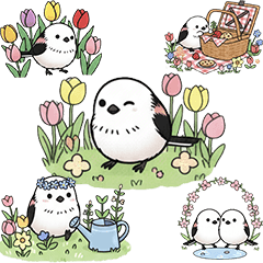 BIG! 春模様　シマエナガたち！