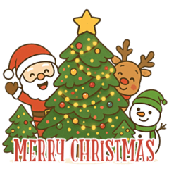 Cute Merry Christmas & Happy New Year