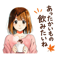 秋ニットのふつうの女の子