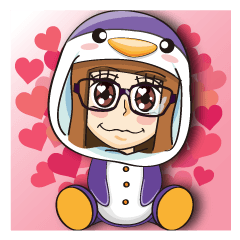 Purple in Penguin Costume