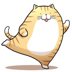 丸いネコ 普段使い用スタンプ