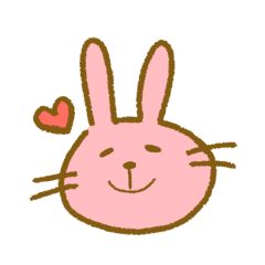 よく使うメッセージ◎うさぎさん・顔