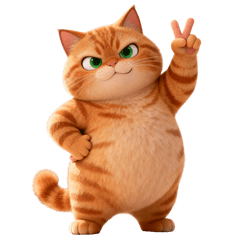 Cocky Fat Orange Cat