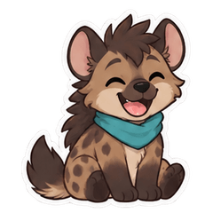 Brown Hyena Focus and Cheer