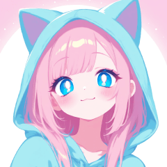 ラブリーパーカーの女の子スタンプ