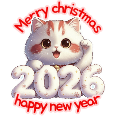Lucky Fortune Cat Winter Blessings