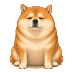 柴犬くまきちの返事スタンプ