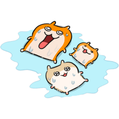 夏だ！クソハム＆コビハムちゃん（うごく）