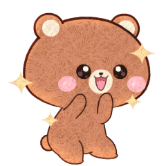 Crayon Bear Choco : Animated Stickers