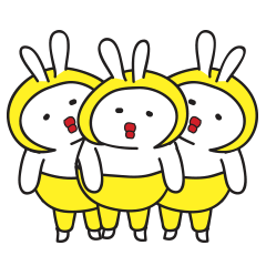 A Rabbit with yellow suit