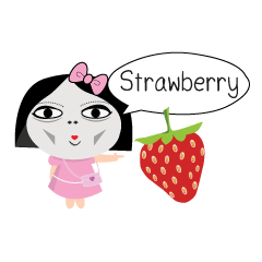 White face little girl