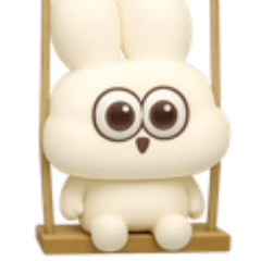 元気いっぱいの3D太っちょうさぎ