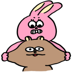 クマチャンとウサギチャン（ケンカ）