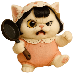 White cat in cute pink jumpsuit No text