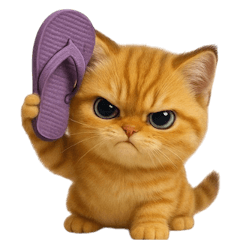 かわいい尖った耳のオレンジ猫ちゃん (NT)