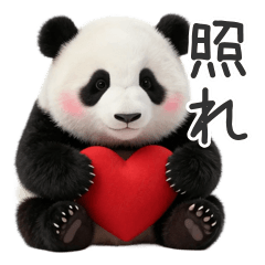 照れながら伝える♡ふわもちパンダ