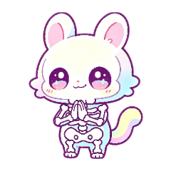 Cute little skeleton rabbit