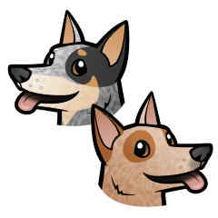 Red and Blue Heelers Pumpkin and Mousse