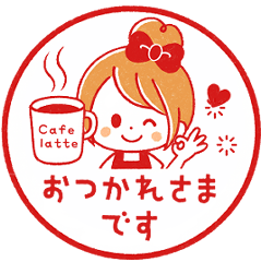 動く♪♡おだんごガール♡ハンコ風