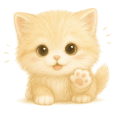 手書き風の猫スタンプ（日常の感情表現）