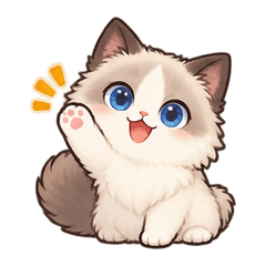 Cute Ragdoll Cat Gentle Chat 3
