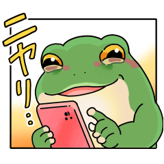 漫画風カエル