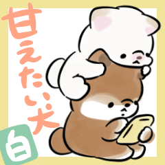 甘えたい犬<白>