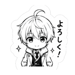 線画男子の日常スタンプ2