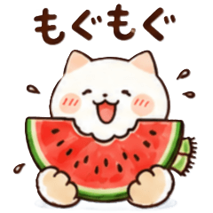 夏全開！毎日使えるねこの夏休みスタンプ