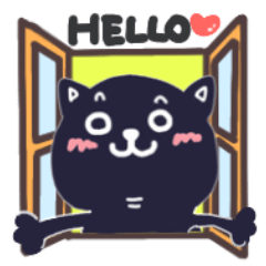 Indigo cat everyday simple sticker