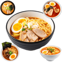 ラーメン　色々　スタンプ