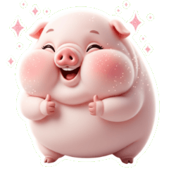 了解！ぐうたらピンクの豚さん