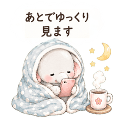 くすみカラーのベビーぞうさんスタンプ4