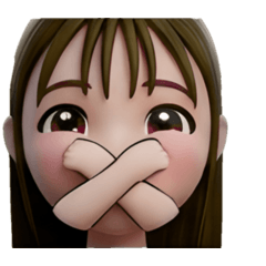 女の子 エフェクト スタンプ 234