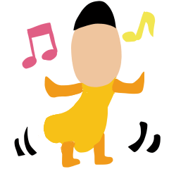 cute dancing & happy sticker