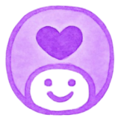 紫色・数字とローマ字♪プリチーはんこ