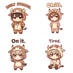 Year of the Ox Costume Kid