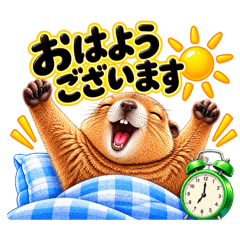マーモットの毎日使える応援スタンプ