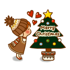 かりんちゃんのスタンプ（冬編）