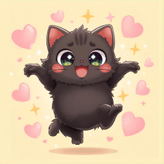 眠い悪ガキ黒猫 miyuhelth