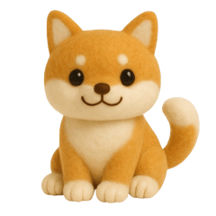 フェルトぬいぐるみの犬