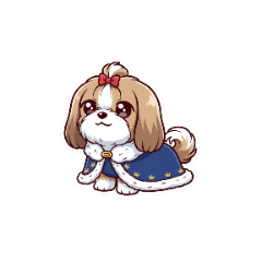 Sherry's Bowtiful Day-Kawaii Dog Sticker