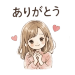 毎日使える♡大人かわいい女の子スタンプ