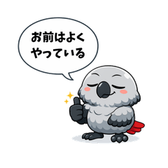 ヨウムの賢いひとこと