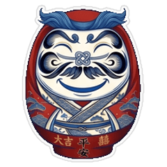 Retro Daruma: Quirky & Lucky