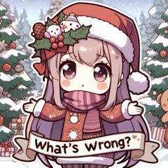 雪の中のクリスマススタンプ@SFW