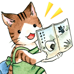 としょきゃっとスタンプ