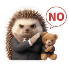 働くスーツなハリネズミとクマ　仕事/日常