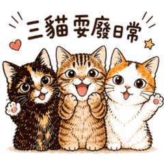 Three Lazy Cats: Daily Life