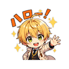 金髪男子の日常スタンプ3